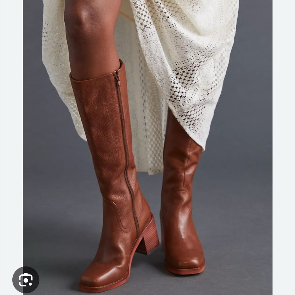 Seychelles Brown Leather Knee-High Itinerary Boots